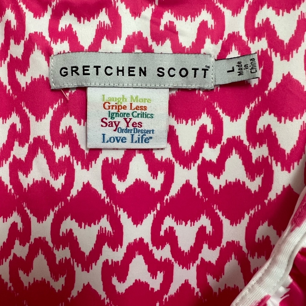 Gretchen Scott Designs Pink and White Midi Dress - Picture 4 of 6